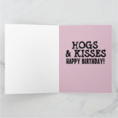 PIG HOG FUNNY BIRTHDAY KAART KAARTEN (Binnen)
