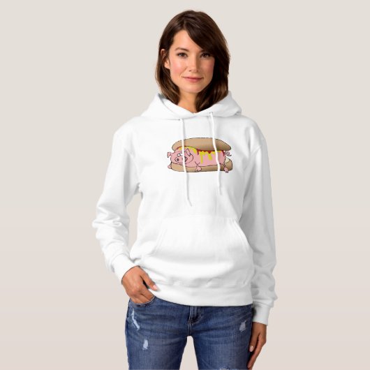 Pig Hot Dog Hoodie (Voorkant volledig)