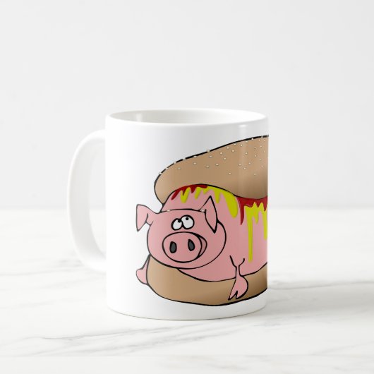 Pig Hot Dog Koffiemok (Voorkant links)