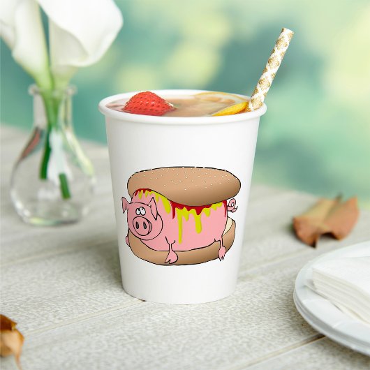 Pig Hot Dog Papieren Bekers