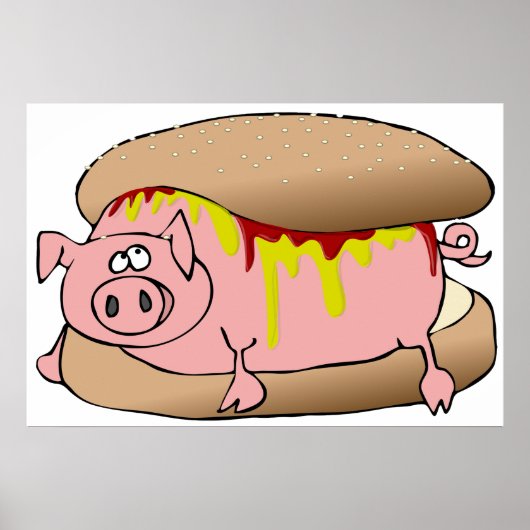 Pig Hot Dog Poster (Voorkant)