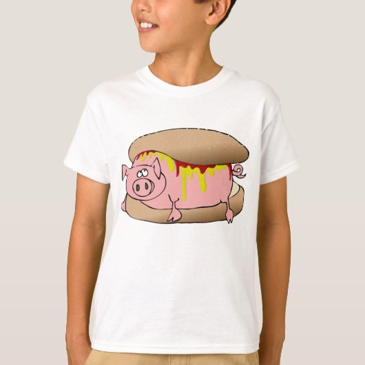 Pig Hot Dog T-shirt (Voorkant)