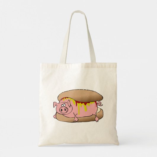 Pig Hot Dog Tote Bag (Achterkant)
