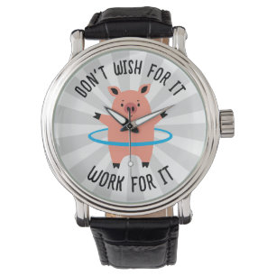 Pig Hula Hoop Horloge