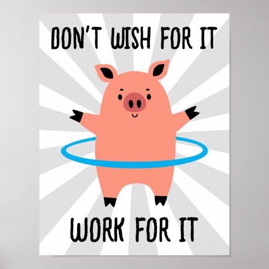Pig Hula Hoop Poster (Voorkant)