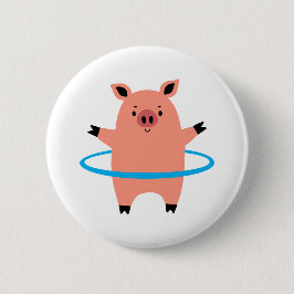 Pig Hula Hoop Ronde Button 5,7 Cm