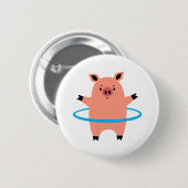 Pig Hula Hoop Ronde Button 5,7 Cm (Voorkant /achterkant)