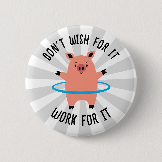 Pig Hula Hoop Ronde Button 5,7 Cm (Voorkant)