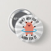 Pig Hula Hoop Ronde Button 5,7 Cm (Voorkant /achterkant)