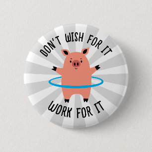 Pig Hula Hoop Ronde Button 5,7 Cm