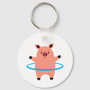 Pig Hula Hoop Sleutelhanger