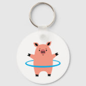 Pig Hula Hoop Sleutelhanger (Achterkant)