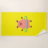 Pig Hula Hoop Strandlaken (Voorkant)