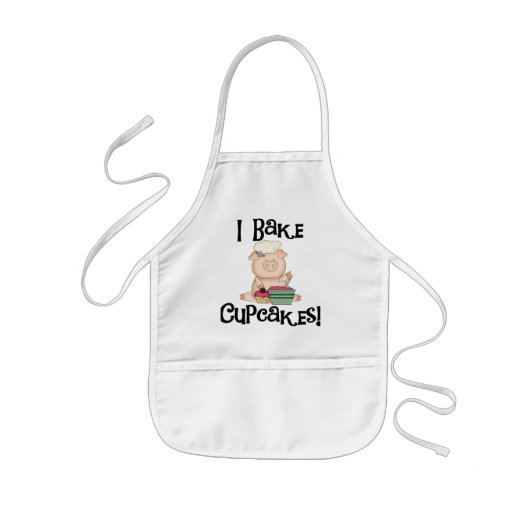 Pig I Bake Cupcakes Tshirts en Gifts Kinder Schort (Voorkant)