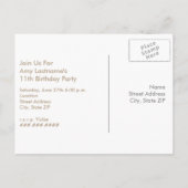 Pig In Mud Verjaardag Briefkaart Uitnodigen (Achterkant)