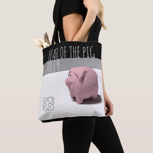 PIg jaar 2019 Originele 3D-Canvas tas voor compute (Dichtbij)