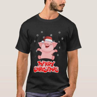 PIg jaar - Vrolijk kerstfeest - Zwart shirt mannen