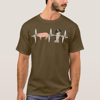 Pig Japanese Chin Heartbeat Dog Lover T-shirt