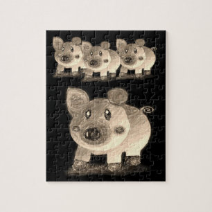 Pig Jigzaag Puzzle Legpuzzel