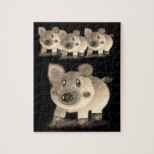 Pig Jigzaag Puzzle Legpuzzel (Verticaal)