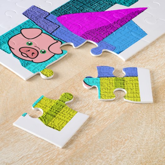 Pig Jigzaag Puzzle Legpuzzel (Zijkant)