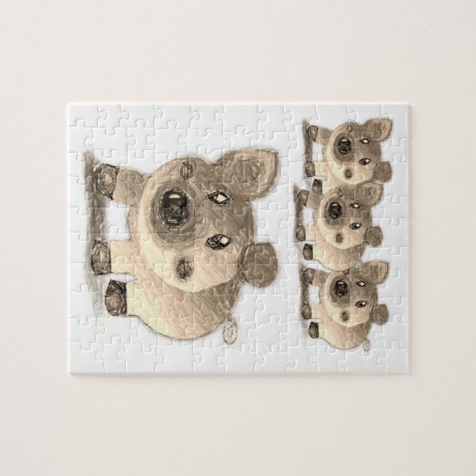Pig Jigzaag Puzzle Legpuzzel (Horizontaal)