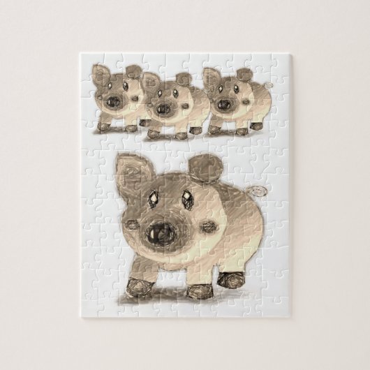 Pig Jigzaag Puzzle Legpuzzel (Verticaal)