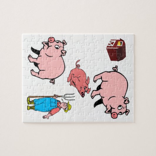 Pig Jigzaag Puzzle Legpuzzel (Horizontaal)