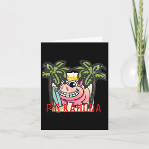 Pig Kahuna Tropical Hawaii Souvenir Surfing Beach Kaart