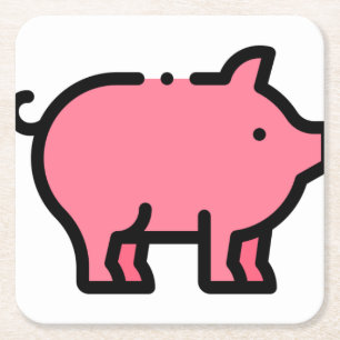 Pig Kartonnen Onderzetters