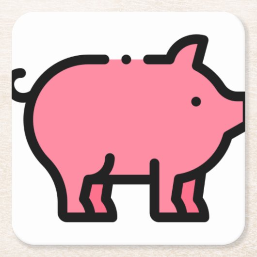 Pig Kartonnen Onderzetters (Voorkant)