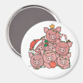 Pig kerstboom Funny Animal Kerstmis Magnet (Voorkant / Achterkant)