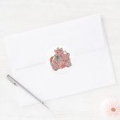 Pig kerstboom Funny Animal Kerstmis Ronde Sticker (Envelop)