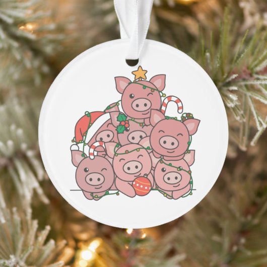 Pig kerstboom Funny Animal kerstversiering Ornament (Boom)