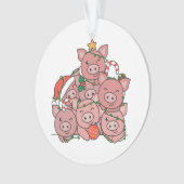 Pig kerstboom Funny Animal kerstversiering Ornament (voorkant)