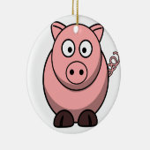 Pig-kerstversiering Keramisch Ornament (Rechts)
