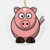 Pig-kerstversiering Keramisch Ornament (Voorkant)