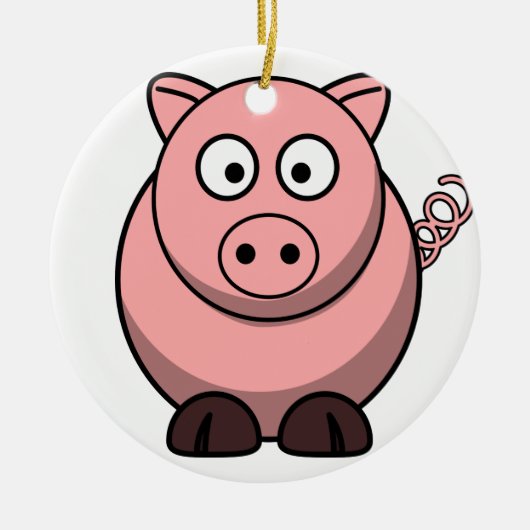 Pig-kerstversiering Keramisch Ornament (Voorkant)