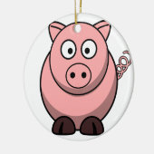 Pig-kerstversiering Keramisch Ornament (Links)