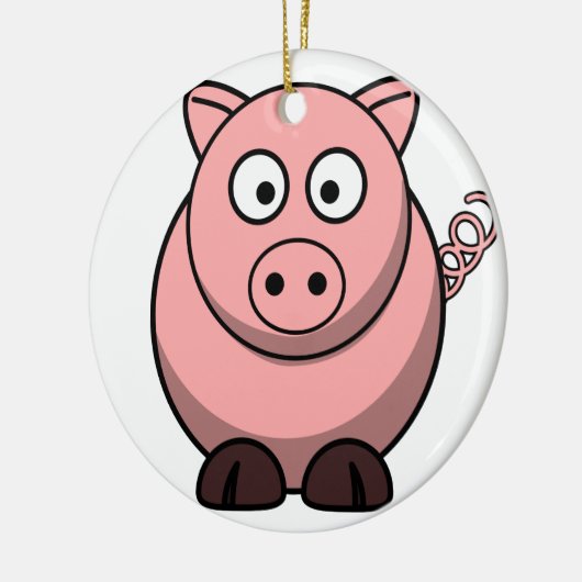 Pig-kerstversiering Keramisch Ornament (Links)