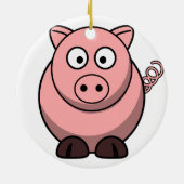 Pig-kerstversiering Keramisch Ornament (Achterkant)