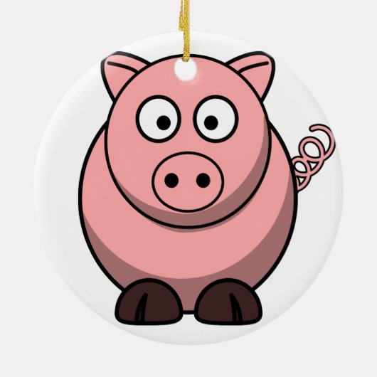 Pig-kerstversiering Keramisch Ornament (Achterkant)