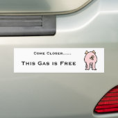 PIG, kom dichterbij...... Dit gas is vrij Bumpersticker (Op auto)