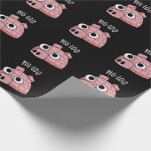 Pig-loo Funny Igloo Pun Dark BG Cadeaupapier (Hoek)