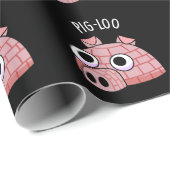 Pig-loo Funny Igloo Pun Dark BG Cadeaupapier (Rol Hoek)