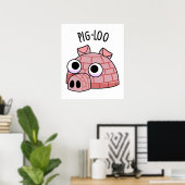 Pig-loo Funny Igloo Pun Poster (Thuiskantoor)
