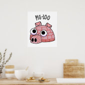 Pig-loo Funny Igloo Pun Poster (Keuken)