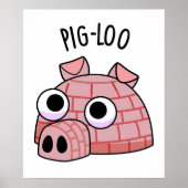 Pig-loo Funny Igloo Pun Poster (Voorkant)