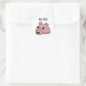 Pig-loo Funny Igloo Pun Ronde Sticker (Tas)