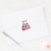 Pig-loo Funny Igloo Pun Ronde Sticker (Envelop)